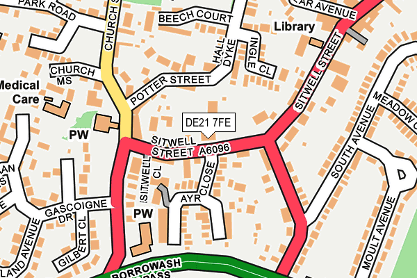 DE21 7FE map - OS OpenMap – Local (Ordnance Survey)