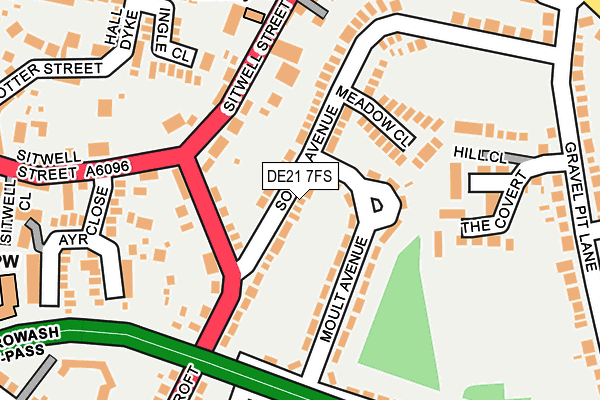 DE21 7FS map - OS OpenMap – Local (Ordnance Survey)