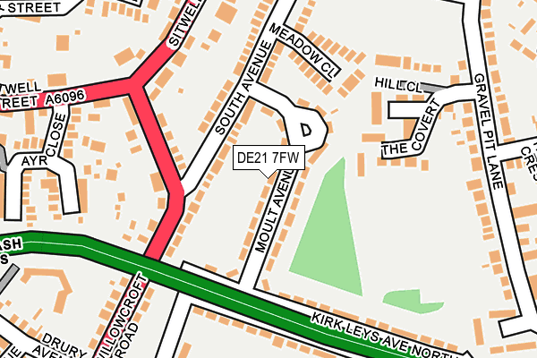 DE21 7FW map - OS OpenMap – Local (Ordnance Survey)