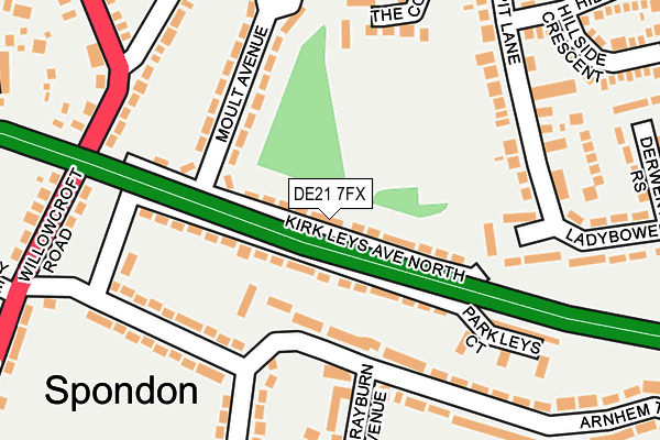 DE21 7FX map - OS OpenMap – Local (Ordnance Survey)