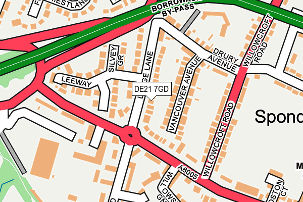 DE21 7GD map - OS OpenMap – Local (Ordnance Survey)