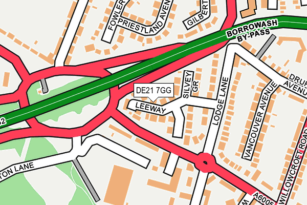 DE21 7GG map - OS OpenMap – Local (Ordnance Survey)
