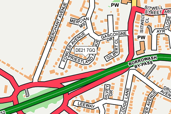 DE21 7GQ map - OS OpenMap – Local (Ordnance Survey)