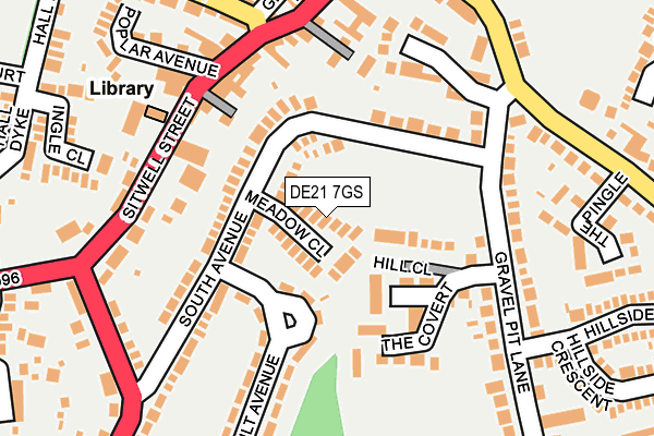 DE21 7GS map - OS OpenMap – Local (Ordnance Survey)
