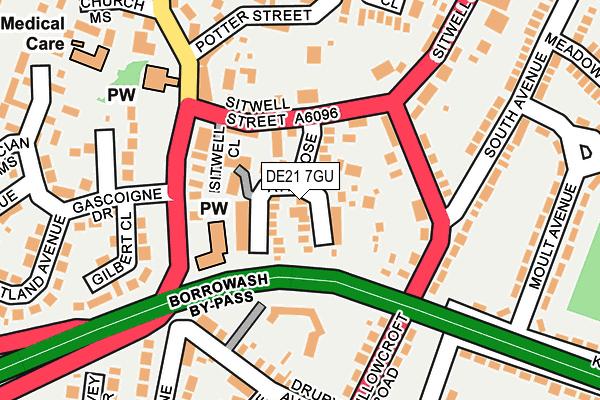 DE21 7GU map - OS OpenMap – Local (Ordnance Survey)
