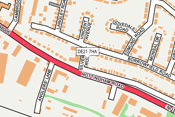 DE21 7HA map - OS OpenMap – Local (Ordnance Survey)