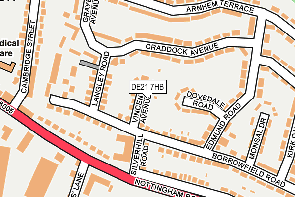 DE21 7HB map - OS OpenMap – Local (Ordnance Survey)