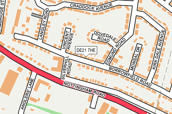 DE21 7HE map - OS OpenMap – Local (Ordnance Survey)