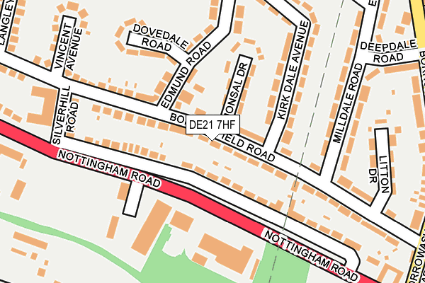 DE21 7HF map - OS OpenMap – Local (Ordnance Survey)
