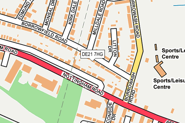 DE21 7HG map - OS OpenMap – Local (Ordnance Survey)