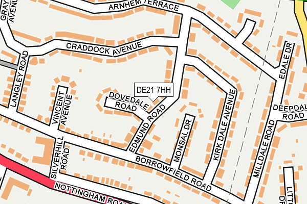 DE21 7HH map - OS OpenMap – Local (Ordnance Survey)