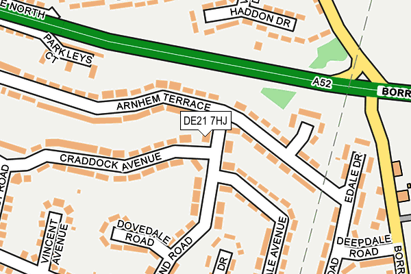 DE21 7HJ map - OS OpenMap – Local (Ordnance Survey)