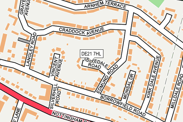 DE21 7HL map - OS OpenMap – Local (Ordnance Survey)