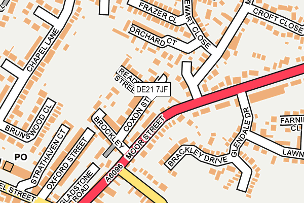 DE21 7JF map - OS OpenMap – Local (Ordnance Survey)