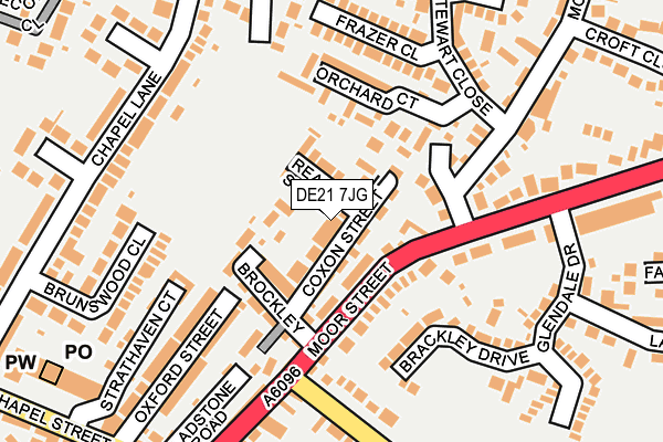 Map of DOVEDALE LIMITED at local scale