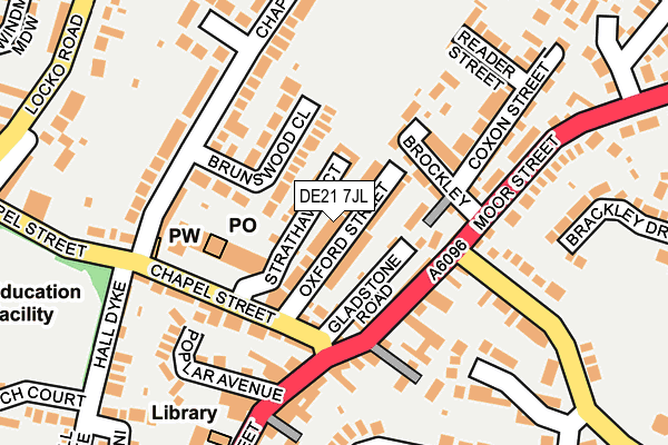 DE21 7JL map - OS OpenMap – Local (Ordnance Survey)