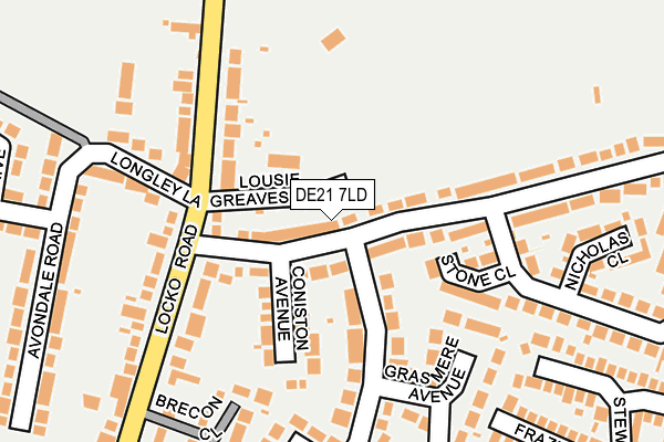 DE21 7LD map - OS OpenMap – Local (Ordnance Survey)