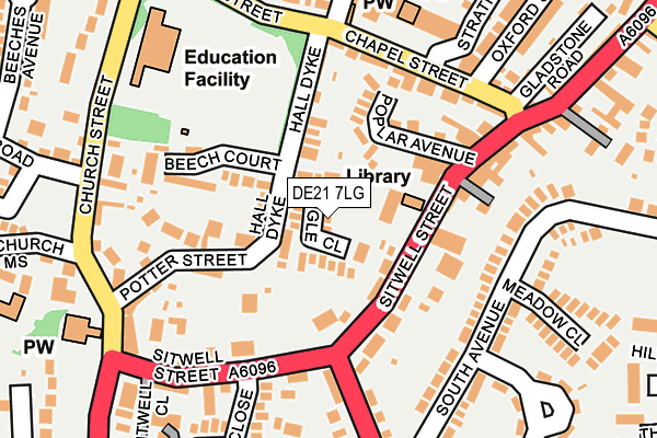 DE21 7LG map - OS OpenMap – Local (Ordnance Survey)