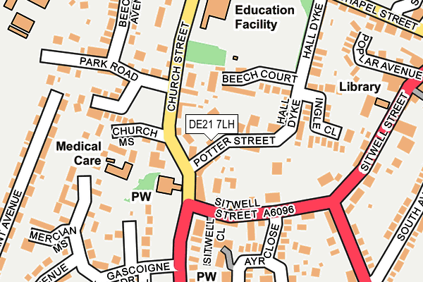 DE21 7LH map - OS OpenMap – Local (Ordnance Survey)