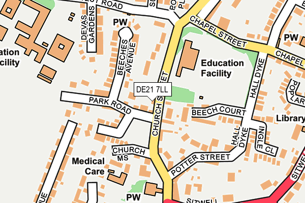 DE21 7LL map - OS OpenMap – Local (Ordnance Survey)