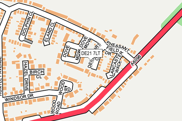 DE21 7LT map - OS OpenMap – Local (Ordnance Survey)