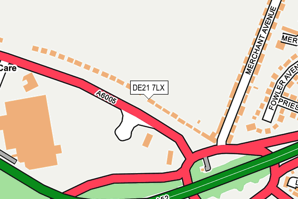 DE21 7LX map - OS OpenMap – Local (Ordnance Survey)
