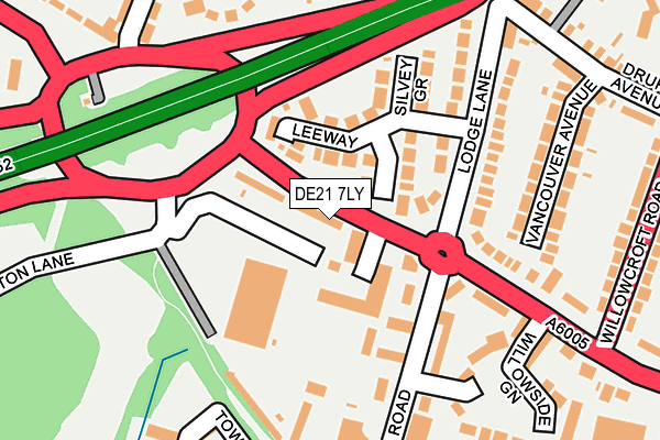 DE21 7LY map - OS OpenMap – Local (Ordnance Survey)