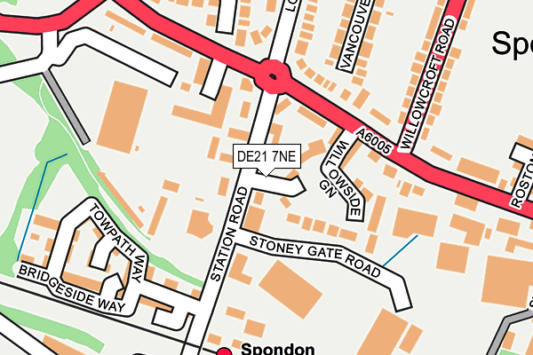 DE21 7NE map - OS OpenMap – Local (Ordnance Survey)