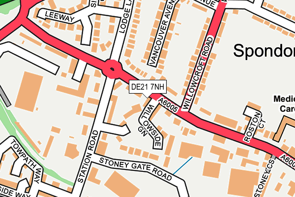 DE21 7NH map - OS OpenMap – Local (Ordnance Survey)