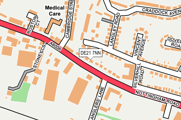 DE21 7NN map - OS OpenMap – Local (Ordnance Survey)