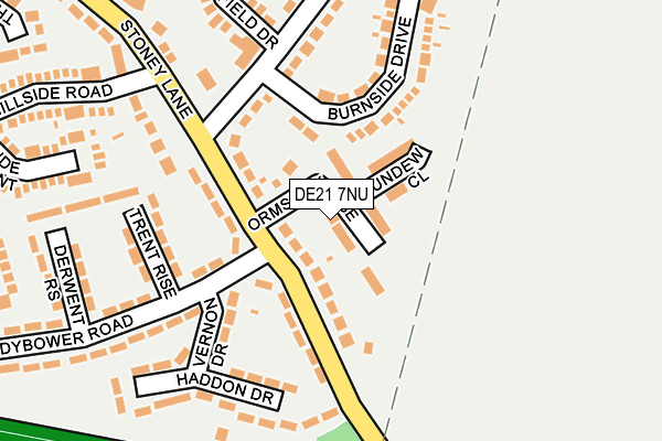 DE21 7NU map - OS OpenMap – Local (Ordnance Survey)