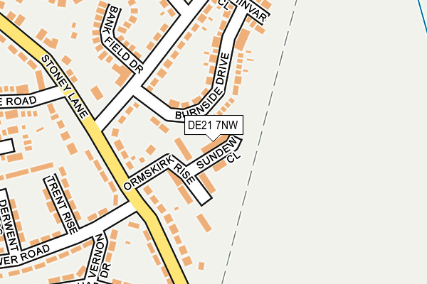 DE21 7NW map - OS OpenMap – Local (Ordnance Survey)
