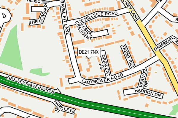 DE21 7NX map - OS OpenMap – Local (Ordnance Survey)