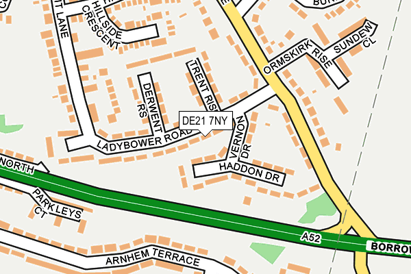 DE21 7NY map - OS OpenMap – Local (Ordnance Survey)