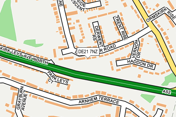 DE21 7NZ map - OS OpenMap – Local (Ordnance Survey)