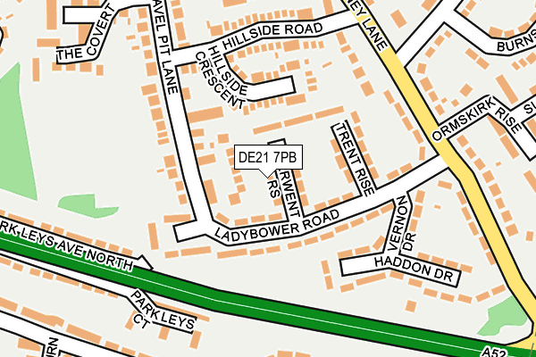 DE21 7PB map - OS OpenMap – Local (Ordnance Survey)