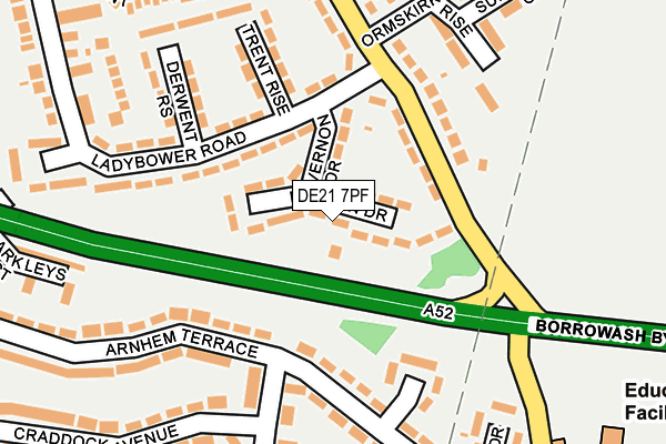 DE21 7PF map - OS OpenMap – Local (Ordnance Survey)