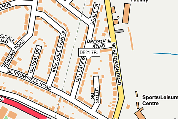 DE21 7PJ map - OS OpenMap – Local (Ordnance Survey)