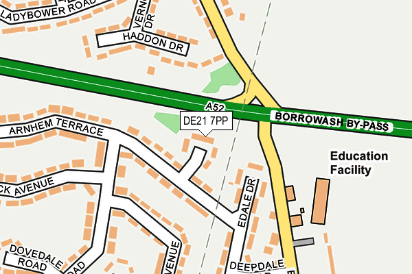 DE21 7PP map - OS OpenMap – Local (Ordnance Survey)