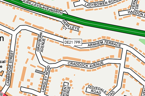 DE21 7PR map - OS OpenMap – Local (Ordnance Survey)