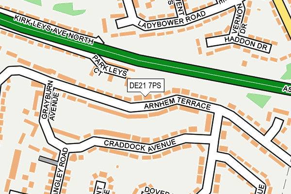 DE21 7PS map - OS OpenMap – Local (Ordnance Survey)