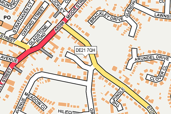 DE21 7QH map - OS OpenMap – Local (Ordnance Survey)
