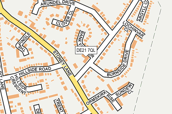 DE21 7QL map - OS OpenMap – Local (Ordnance Survey)