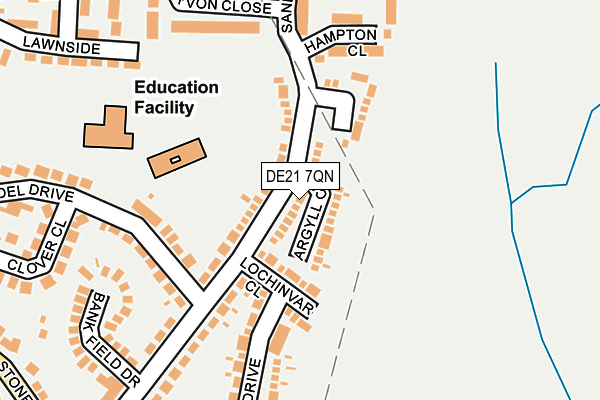 DE21 7QN map - OS OpenMap – Local (Ordnance Survey)