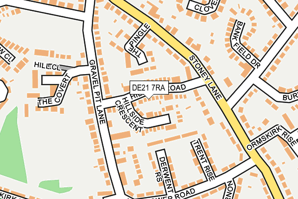 DE21 7RA map - OS OpenMap – Local (Ordnance Survey)
