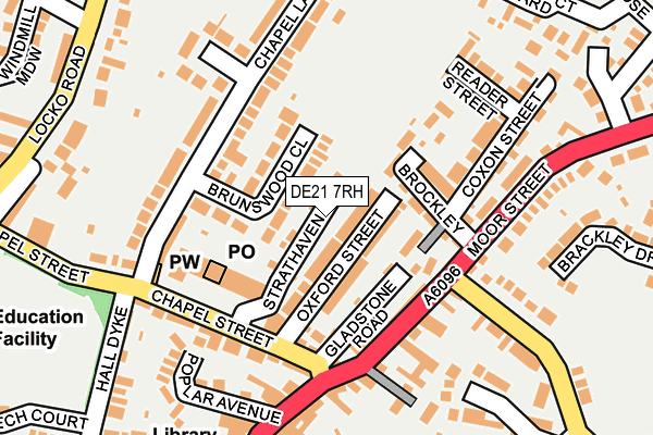 DE21 7RH map - OS OpenMap – Local (Ordnance Survey)