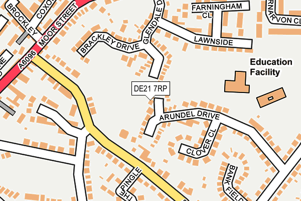 DE21 7RP map - OS OpenMap – Local (Ordnance Survey)