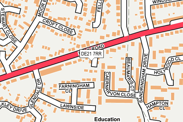 DE21 7RR map - OS OpenMap – Local (Ordnance Survey)