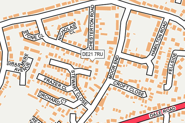 DE21 7RU map - OS OpenMap – Local (Ordnance Survey)