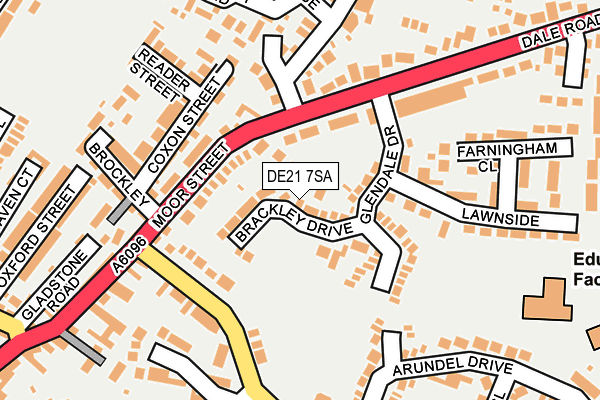 DE21 7SA map - OS OpenMap – Local (Ordnance Survey)